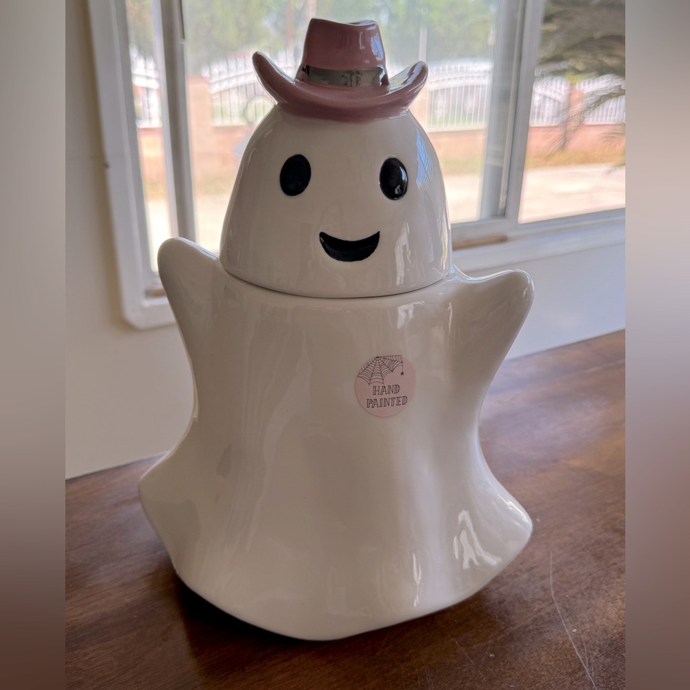 Cowboy Ghost Cookie Jar Canister by Cobwebs and Cauldron